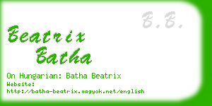 beatrix batha business card